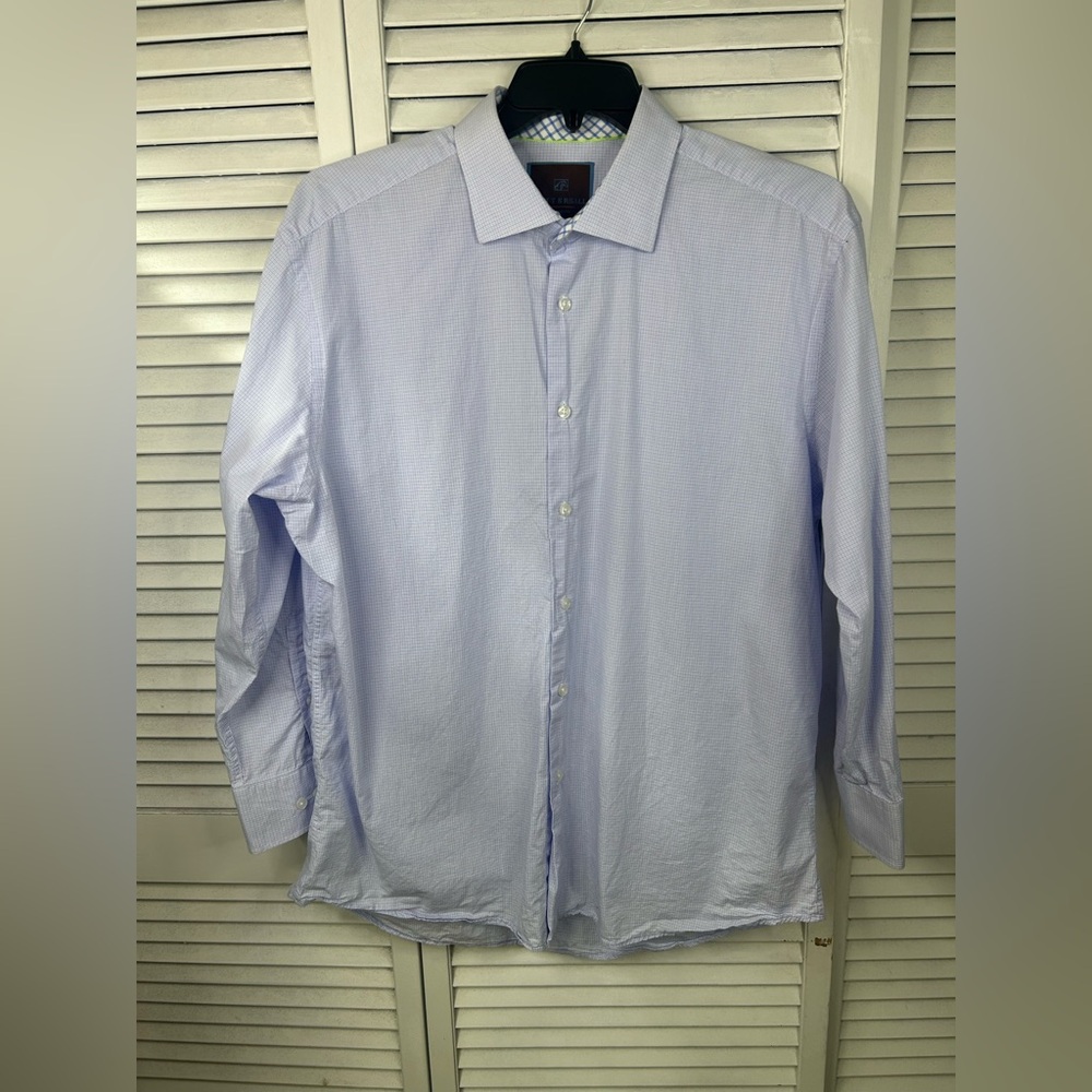 Tattersall London Light Blue Dress Shirt size Xl